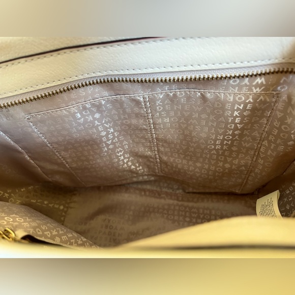 Kate Spade Leather Medium Satchel Color block Black and Cream - NWOT - Picture 5 of 6